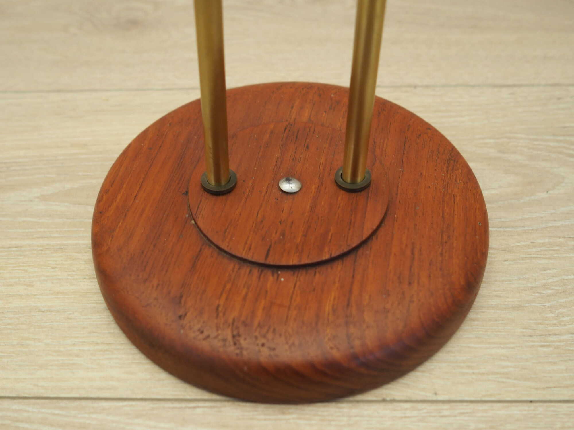 Vintage Ashtray Teak Wood Metal Brown 1970s 5