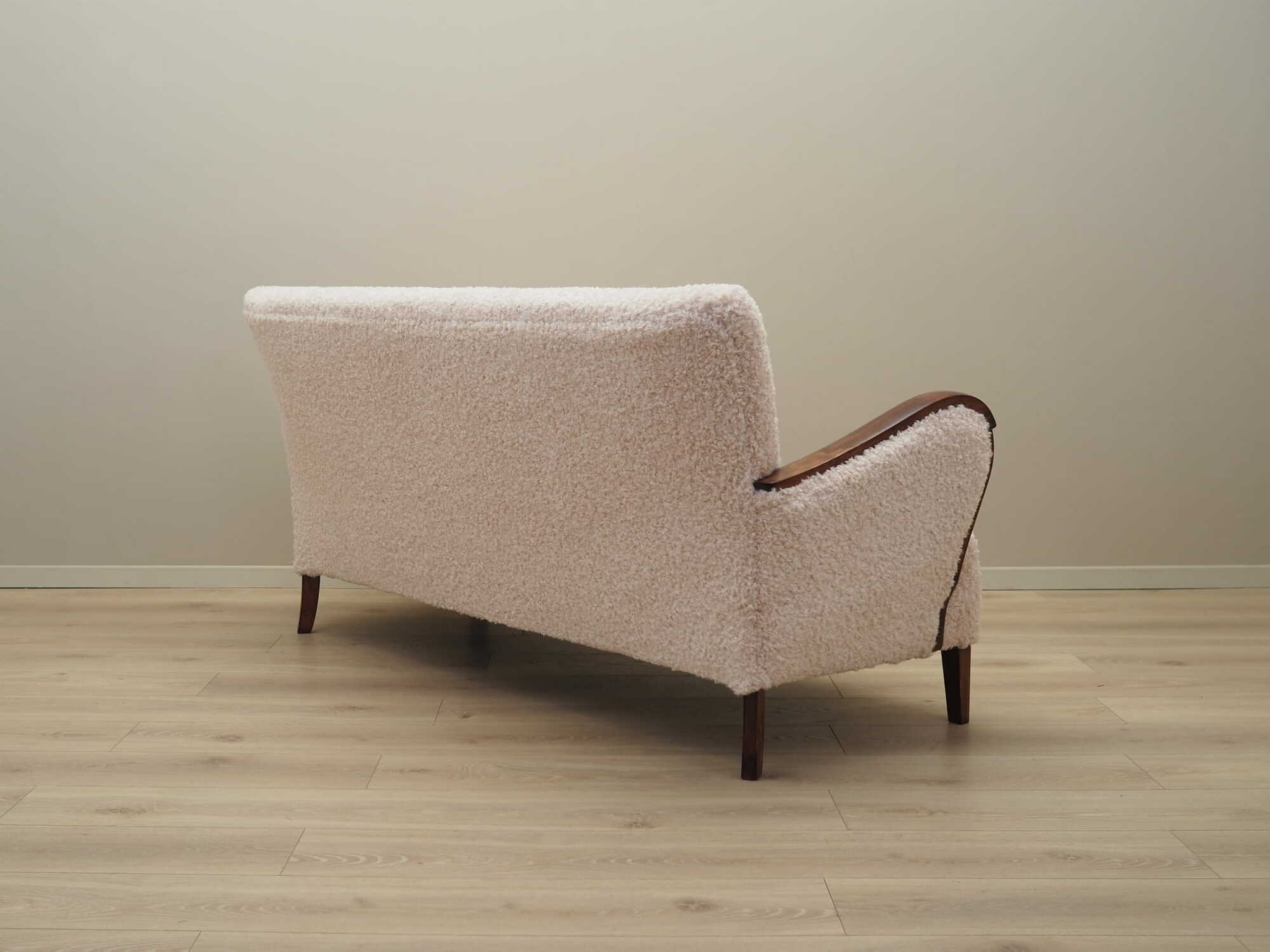 Vintage Sofa Beech wood Beige Fabric 1960s 5