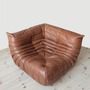 Togo Ecksofa Pull-Up-Leder Kentuckybraun 1