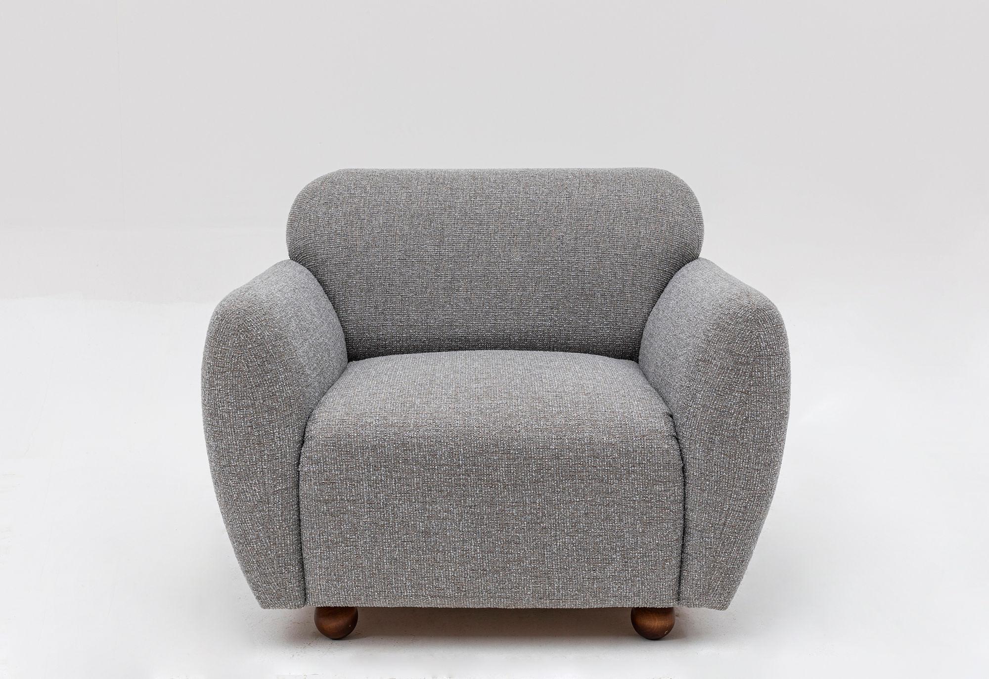 Eddy armchair light grey 3