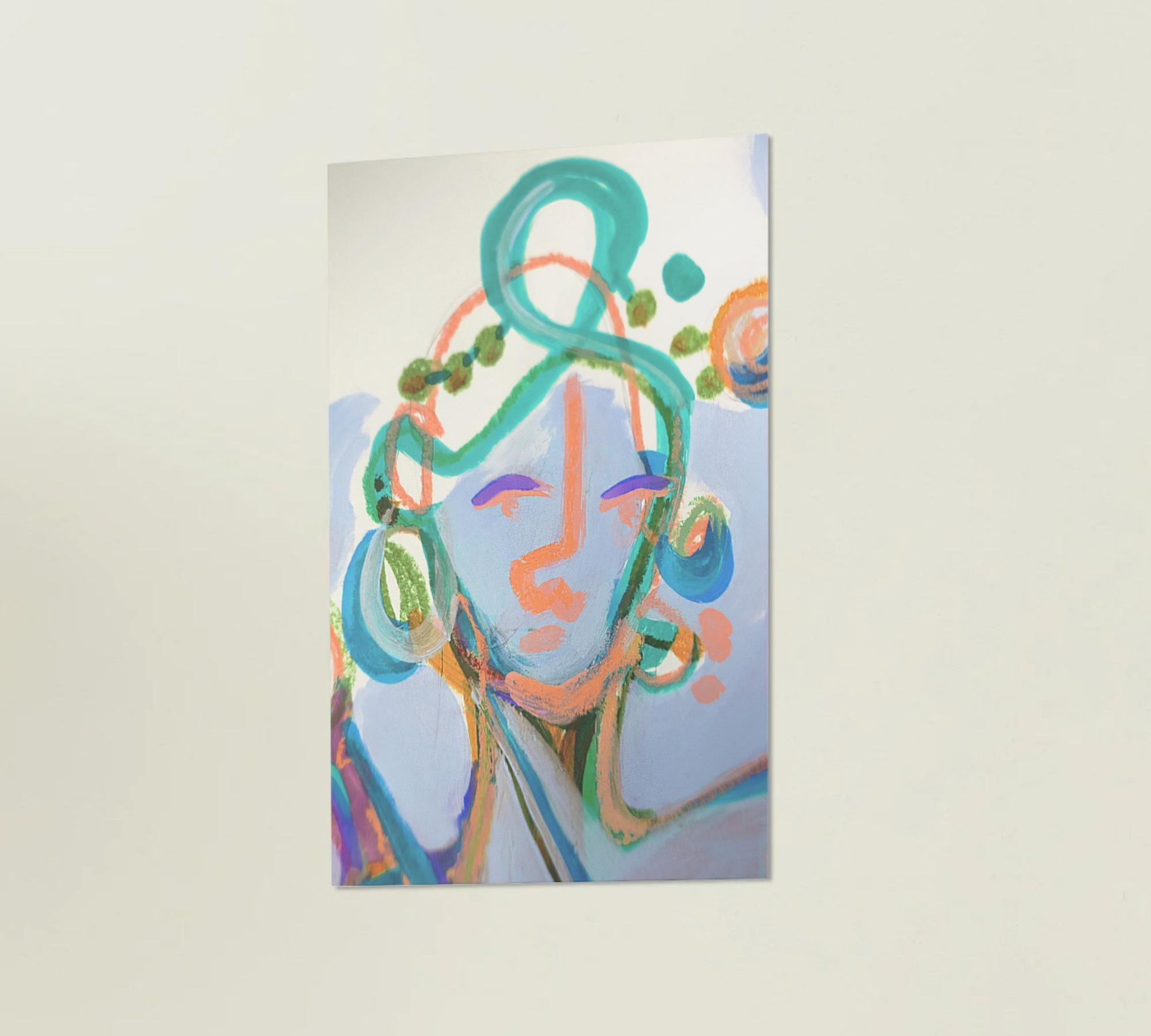 La cara de la Gracia Art printMulticolor 3