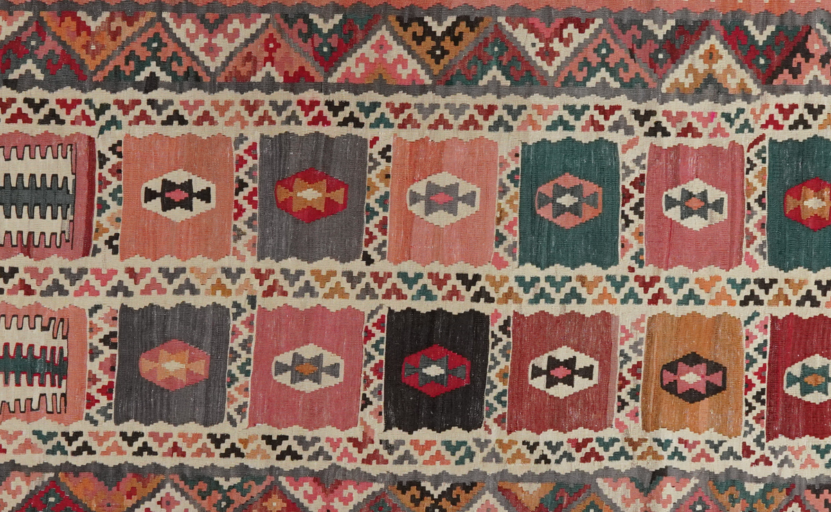 Kilim Gashgai Teppich Wolle Braun 2