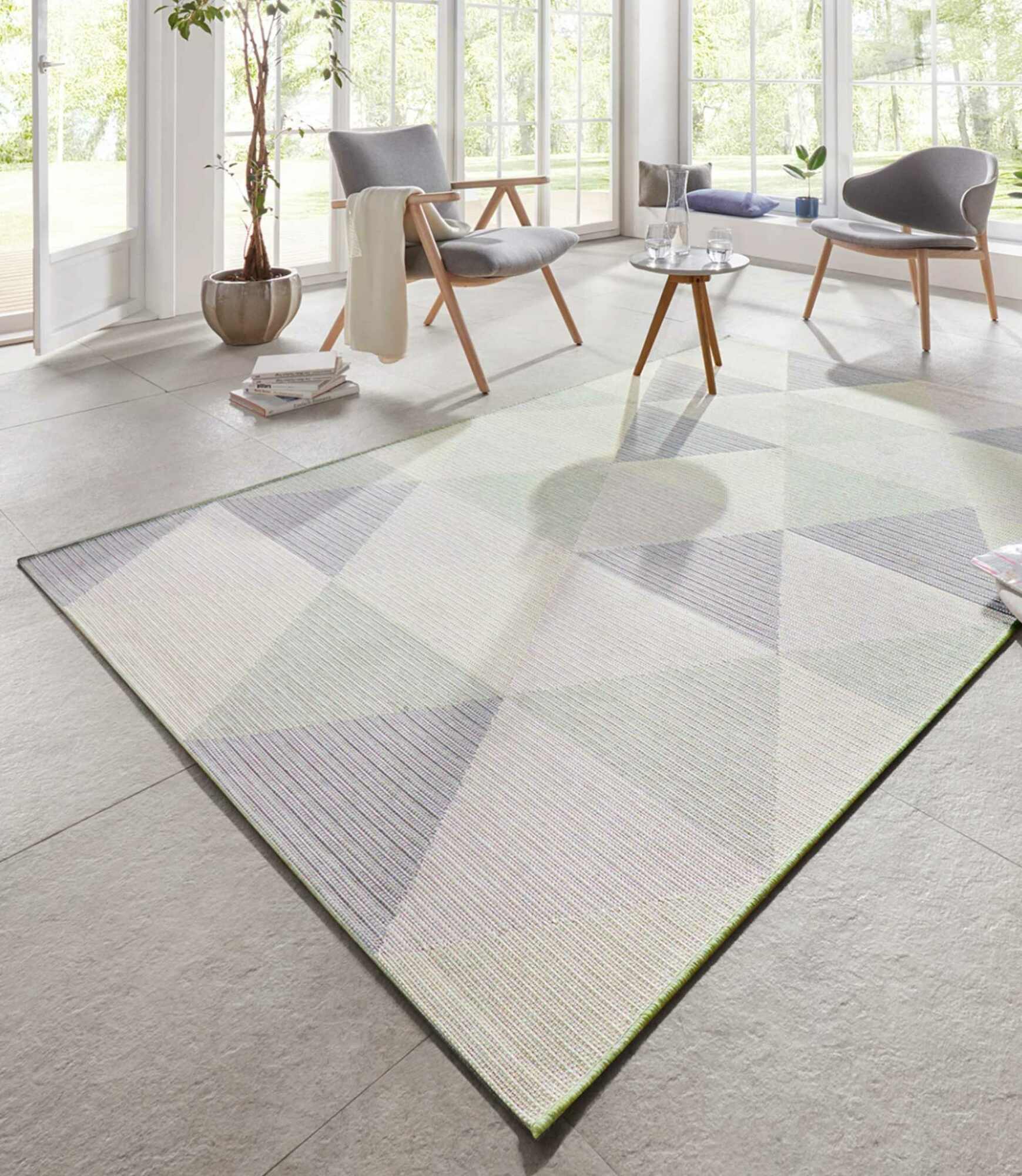 Teppich In-/Outdoor Lindgrün 160 x 230 cm 3