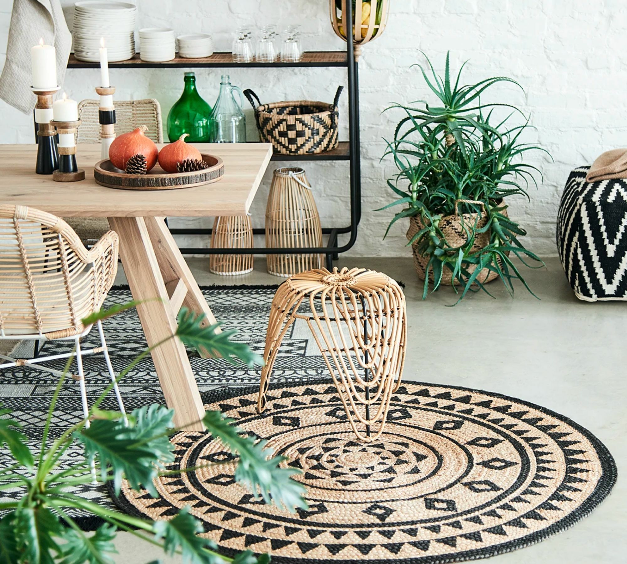 In-/ Outdoor Teppich Jute Braun 1