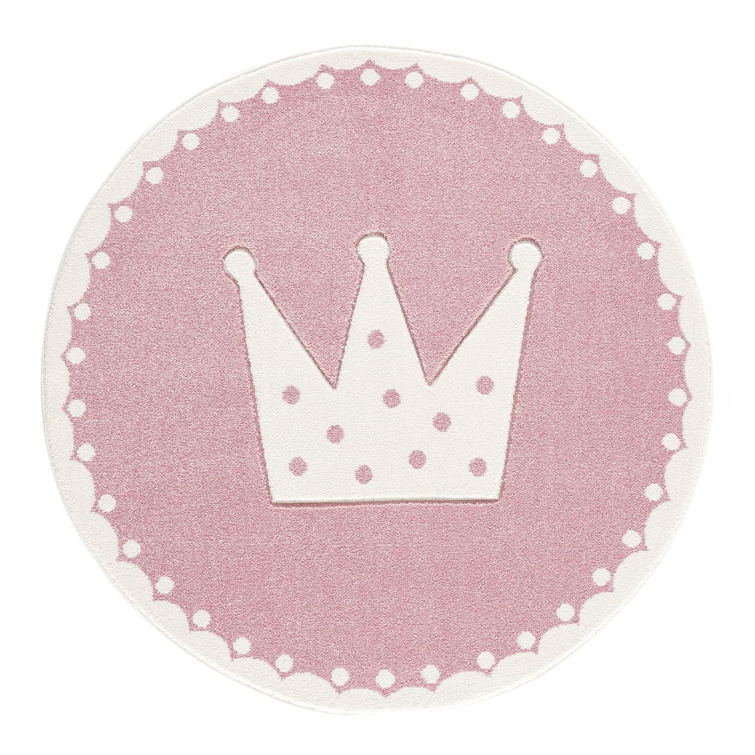 Kinderteppich Crown Babyrosa 0