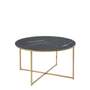 Genoa Couchtisch Glas Metall Schwarz 1