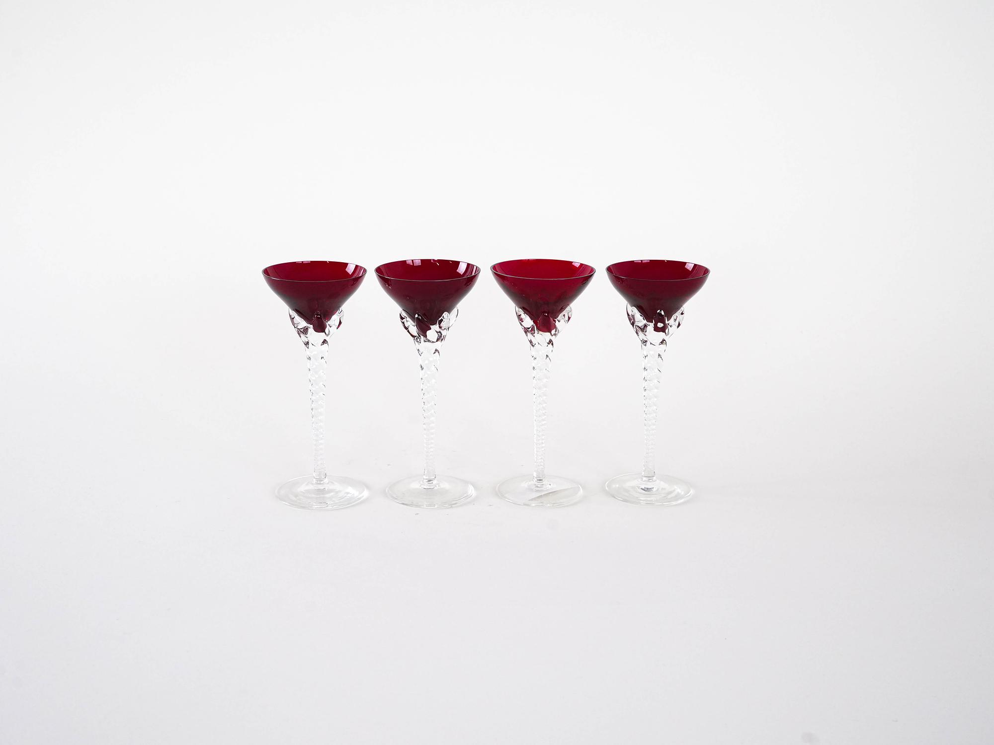 4x Glasses Ruby Red 2