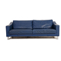 Sofa 3-Sitzer Leder Blau 0