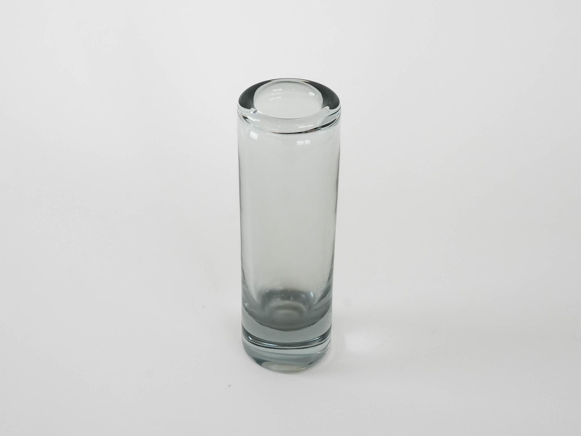 Glasvase Transparent 1970er Jahre 3