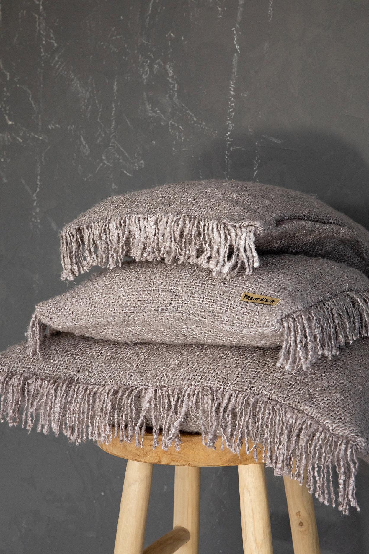 Kissenbezug Baumwolle Grau 1