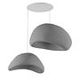2-Flammig Wabi Sabi Plasterglows Pendelleuchte Beton Grau 6