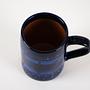 Dark blue ceramic pitcher 1970s 5