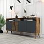Milan Sideboard Walnut Brown Anthracite 160cm 1