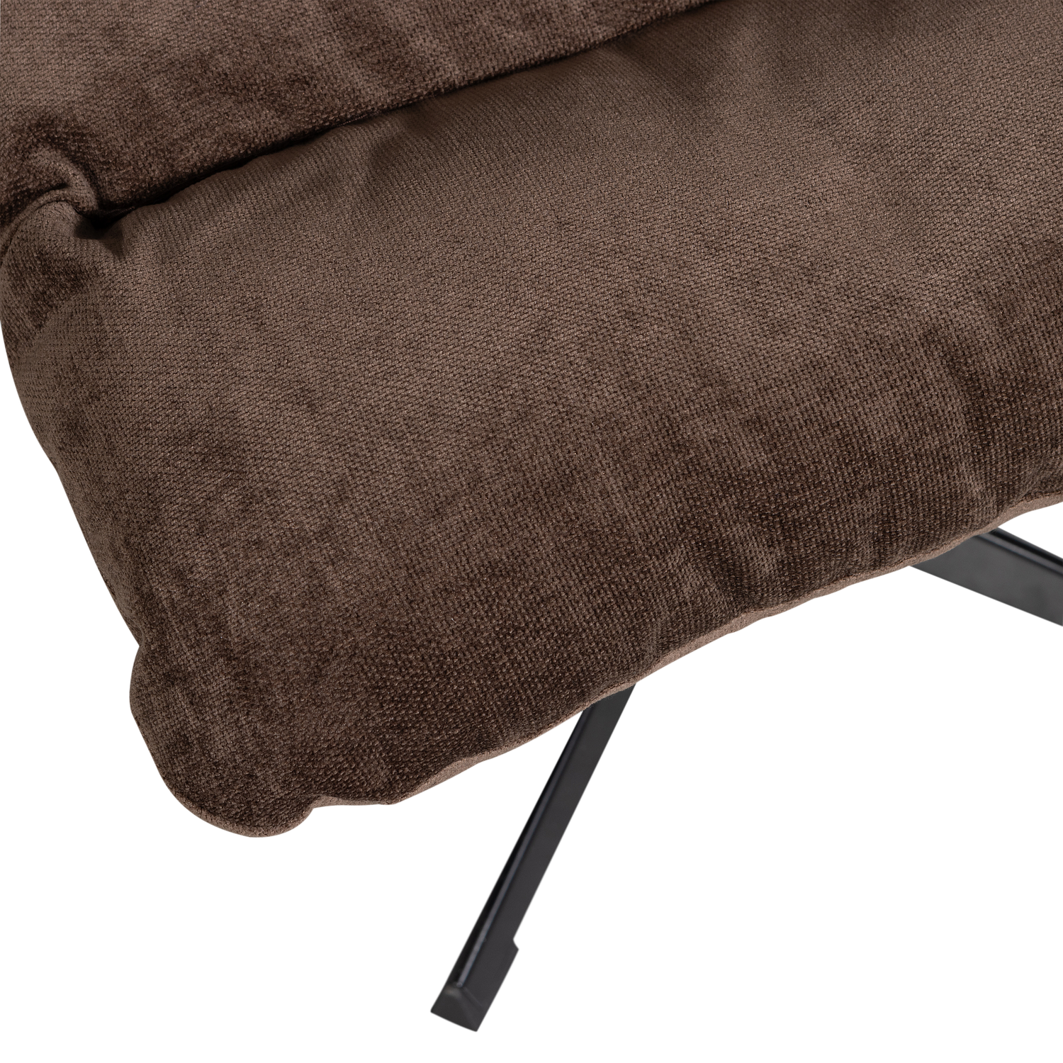 Yaro Drehsessel mit Fußhocker Dunkelbraun 6