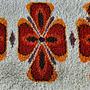 Vintage Teppich Wolle Orange 1