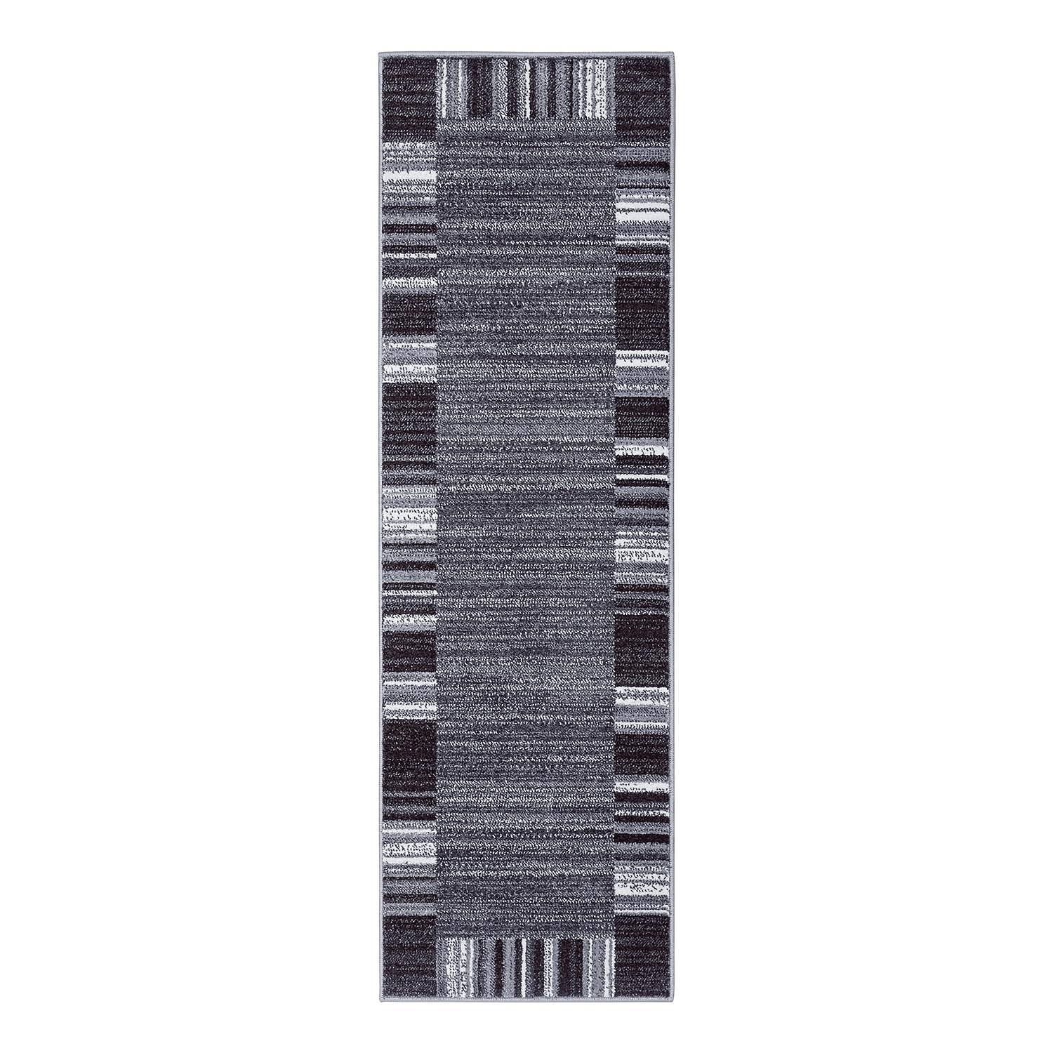 Kurzflorläufer Border Polypropylen Grau 67 x 400 cm 0