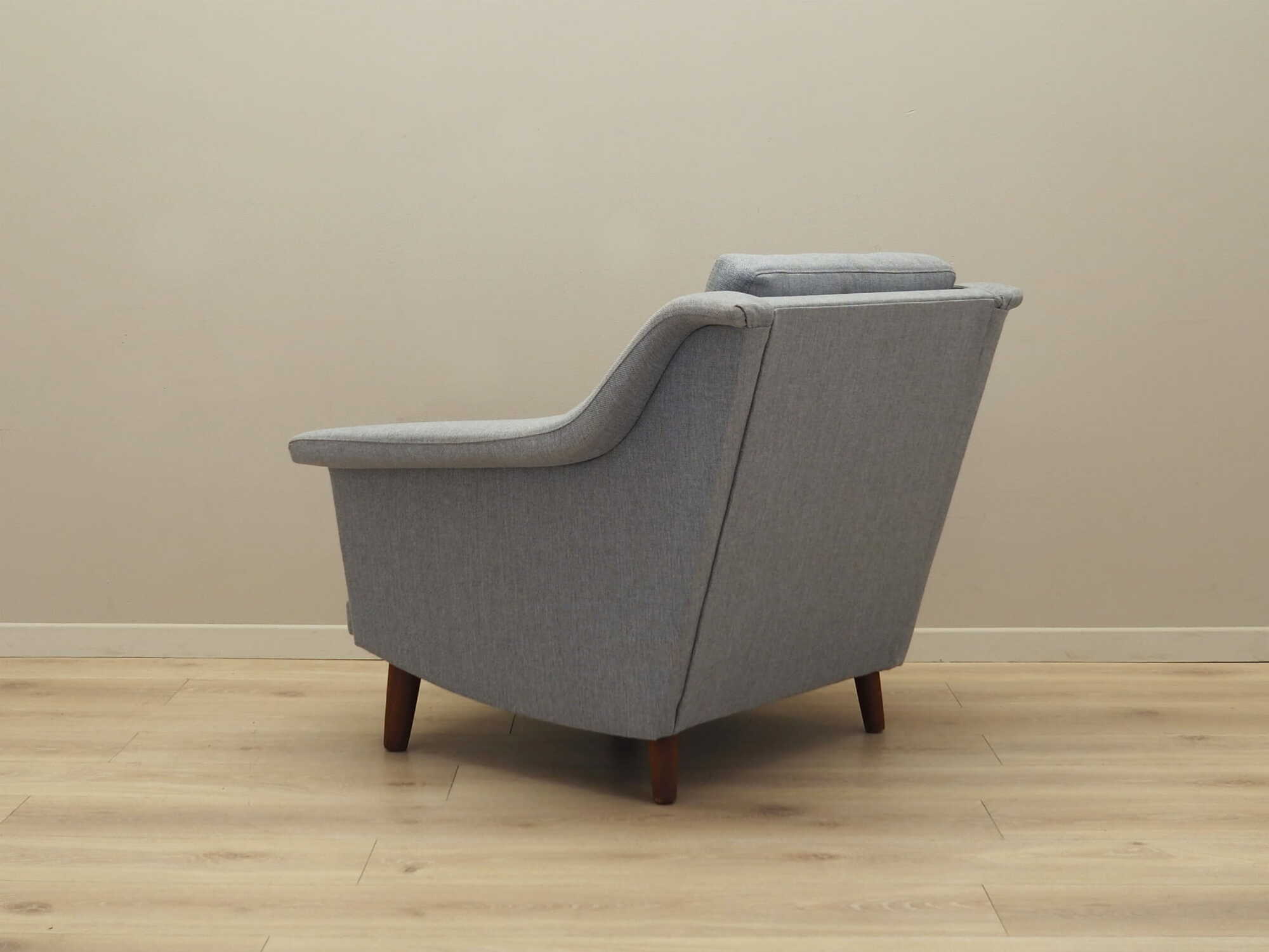 Armchair Textile Wood Grey 1960s 3