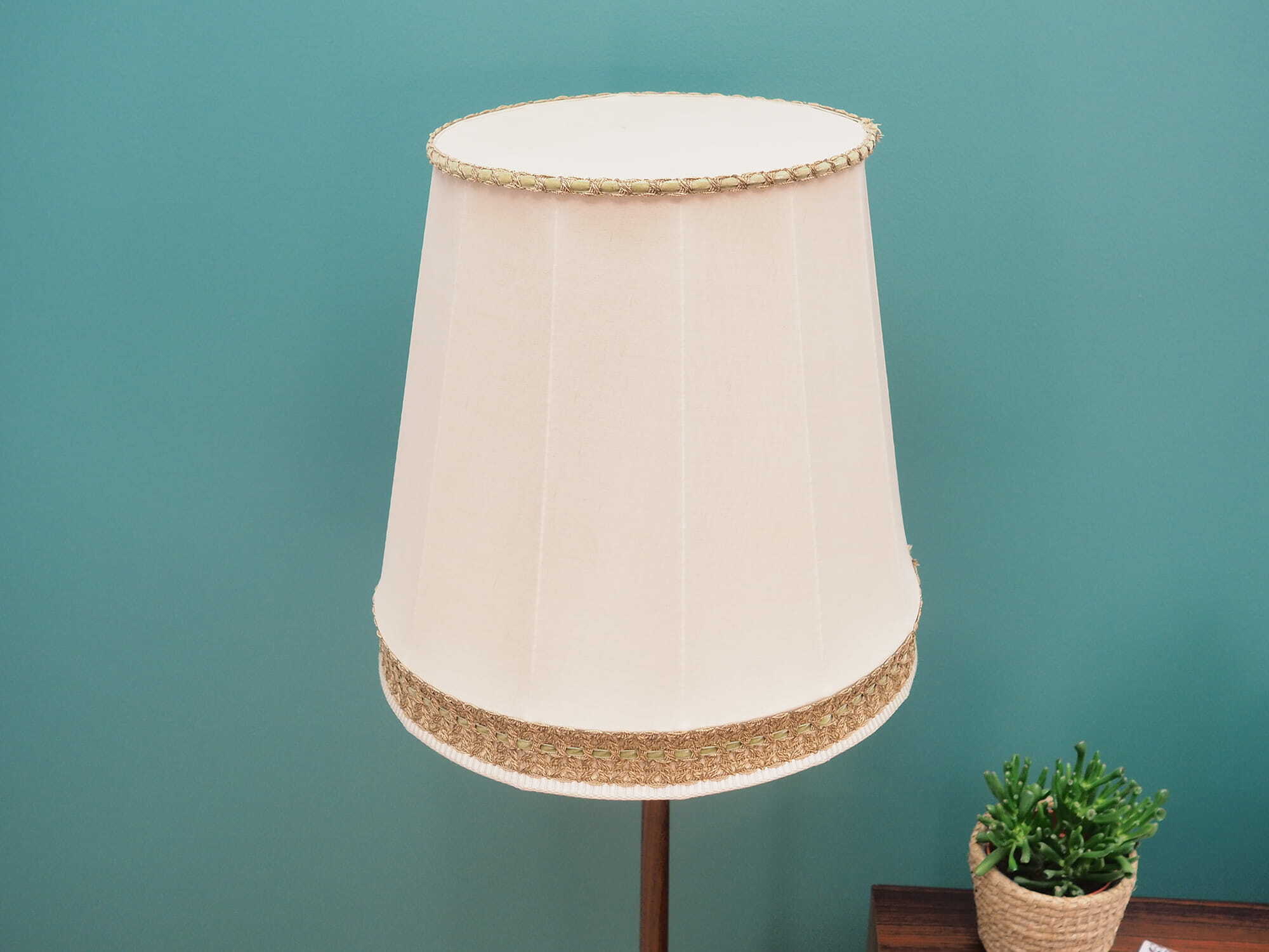 Vintage floor lamp metal wood brown 1960s 2
