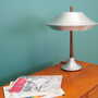 Vintage Tischlampe Metall Holz Mehrfarbig 1960er Jahre 3