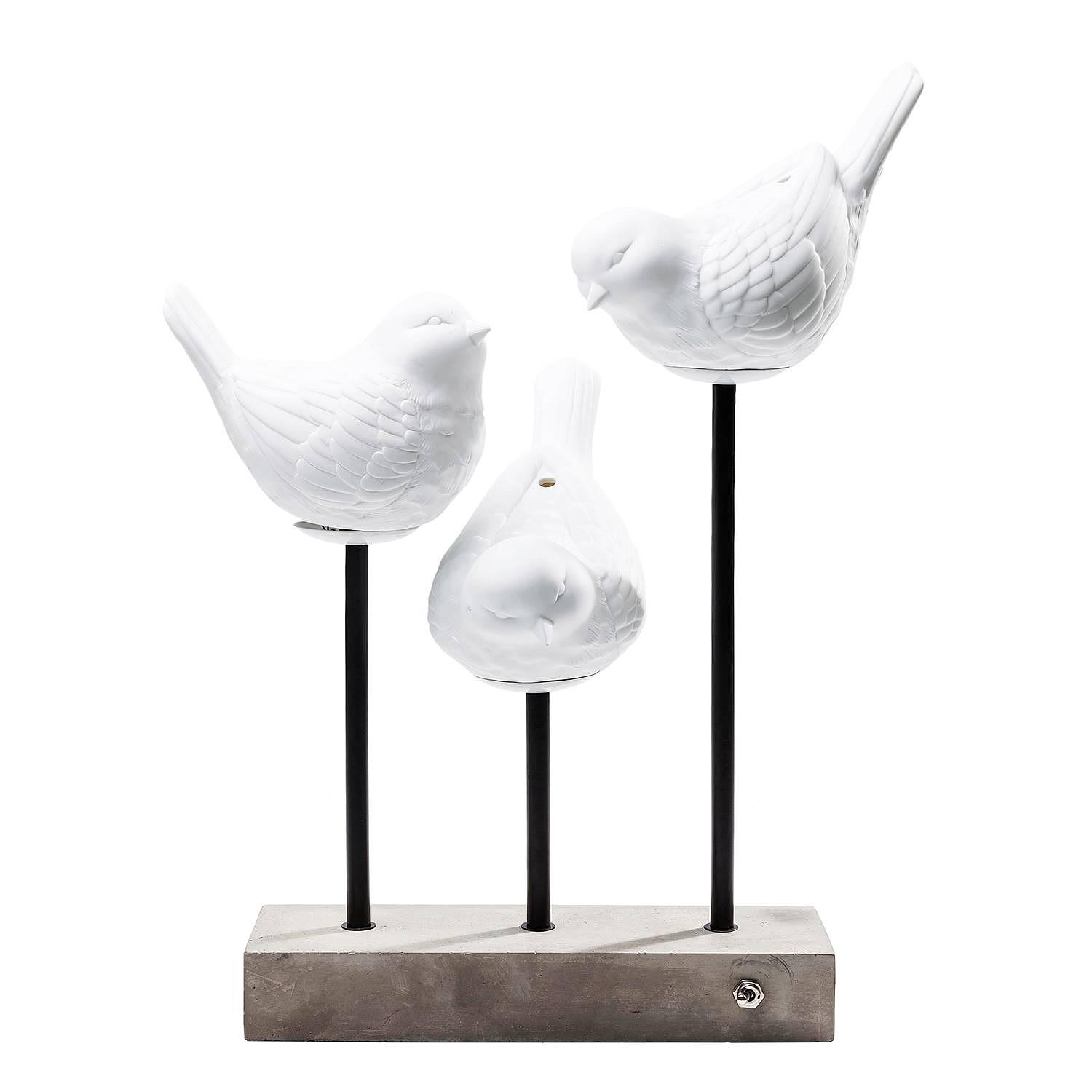 3-Flammig Tischleuchte Birds Porzellan 3