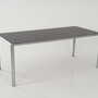 Vintage Table Aluminum Grey 1980s 5