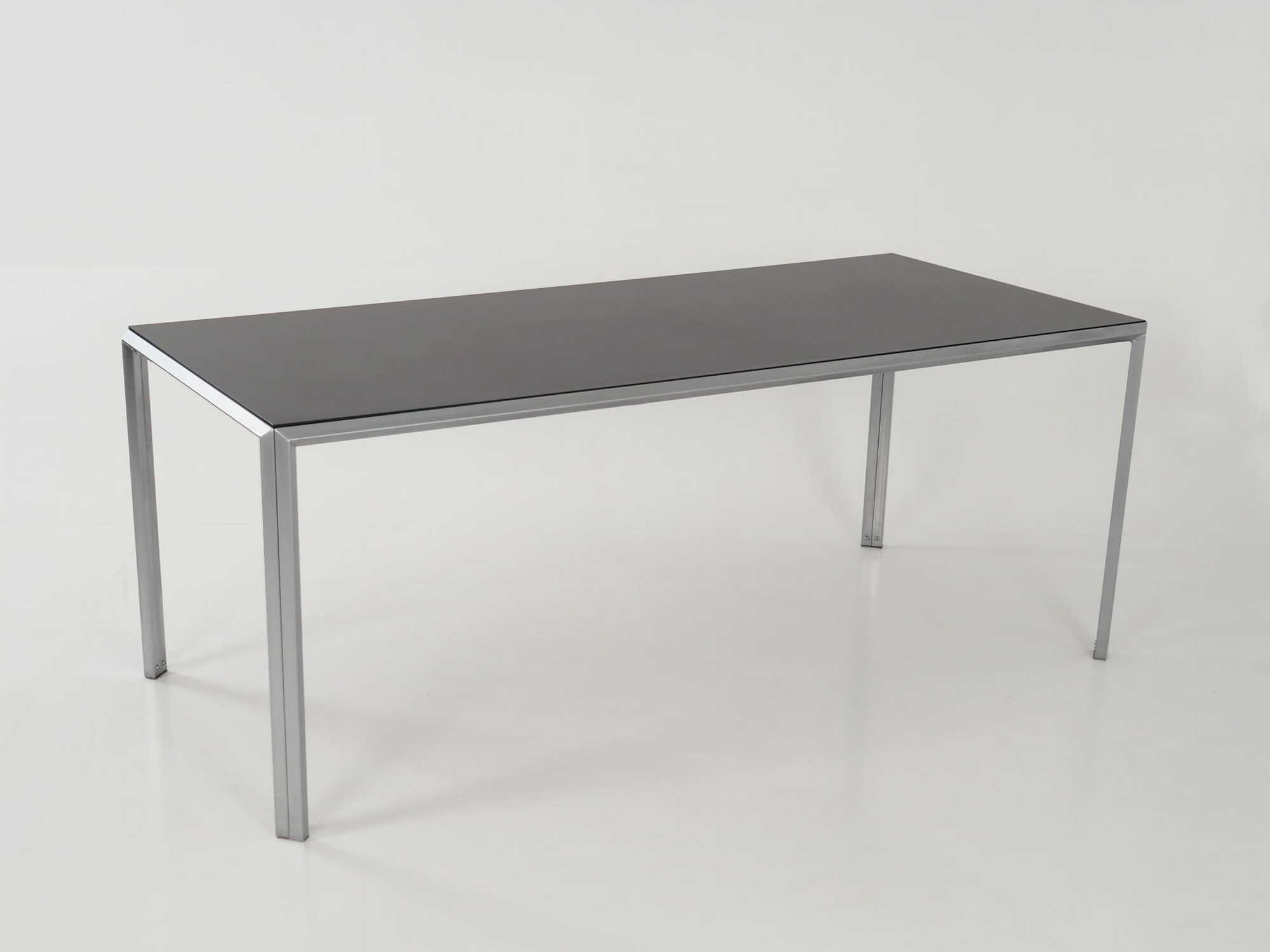 Vintage Table Aluminum Grey 1980s 5