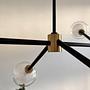 Nabila Pendelleuchte Dimmbar Glas Messing Schwarz 3