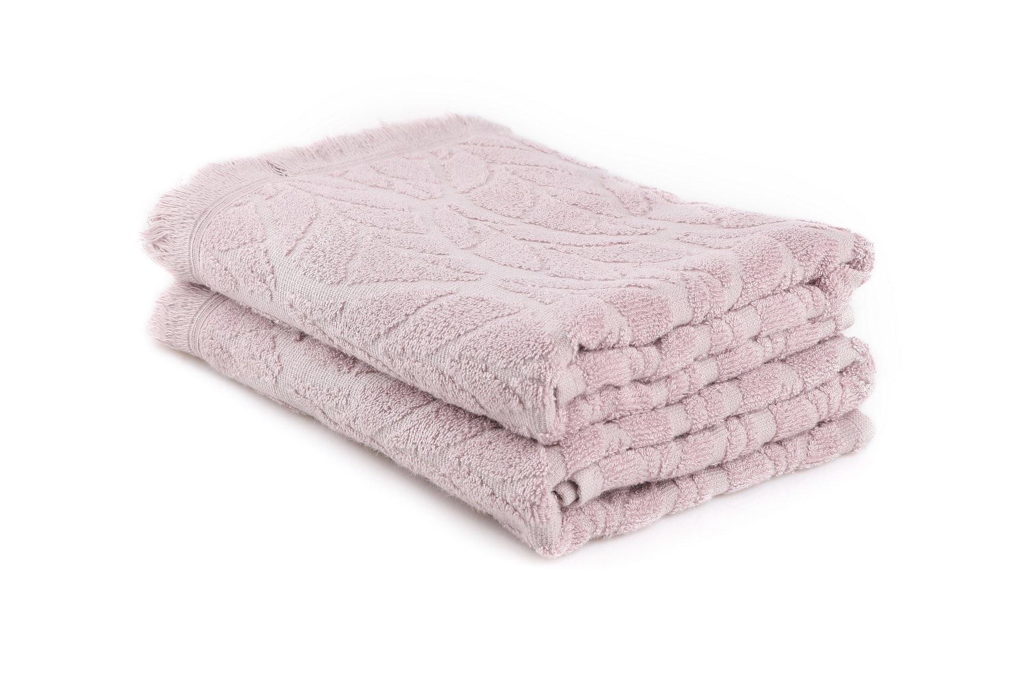 Leaf Bath Towels Cotton Plum 0