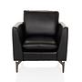BAVERO Lounge Chair Faux Leather Black 0