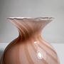Vaso vintage in vetro di Murano rosa anni '50 2