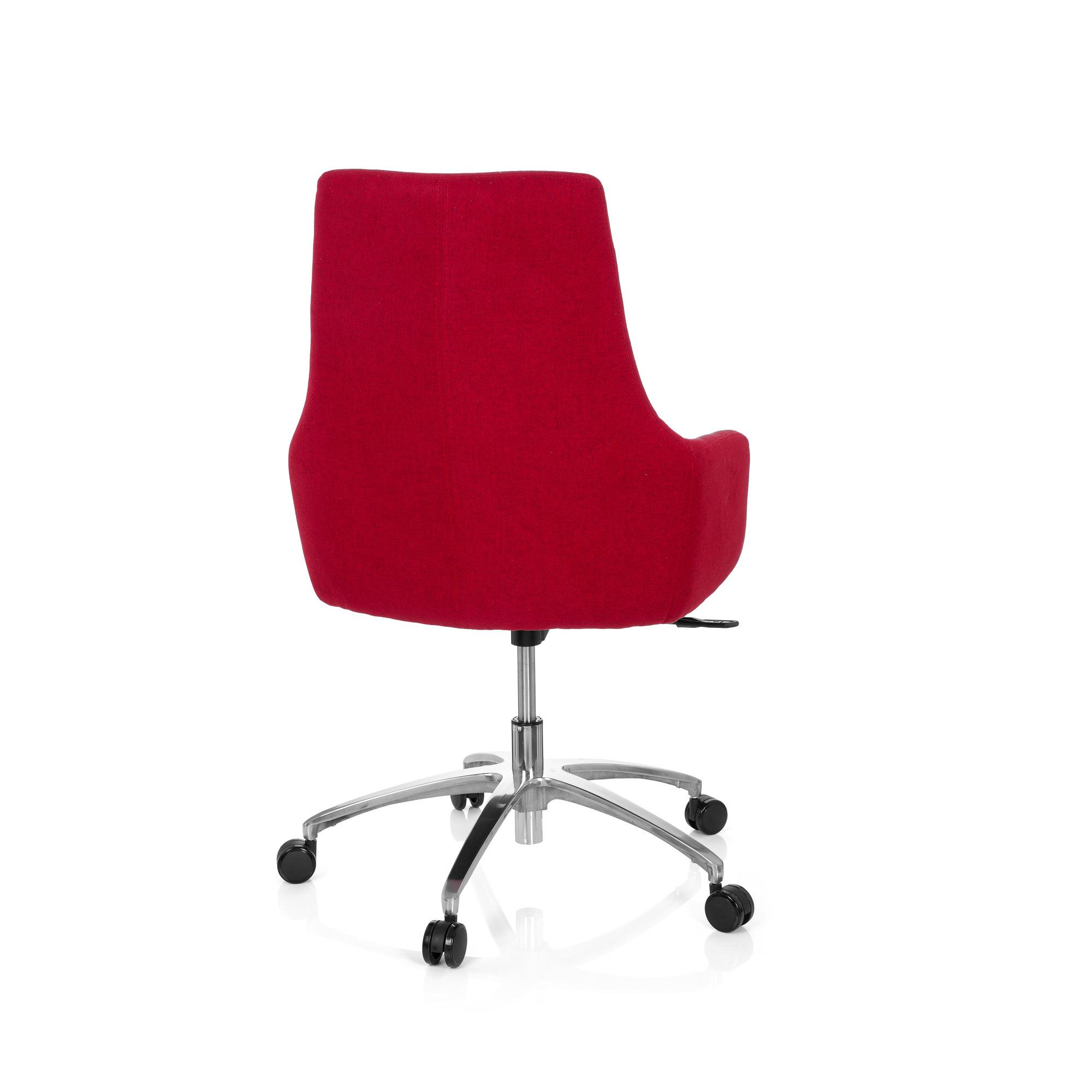 SHAKE 100 Swivel office chair with casters, fabric, red 9