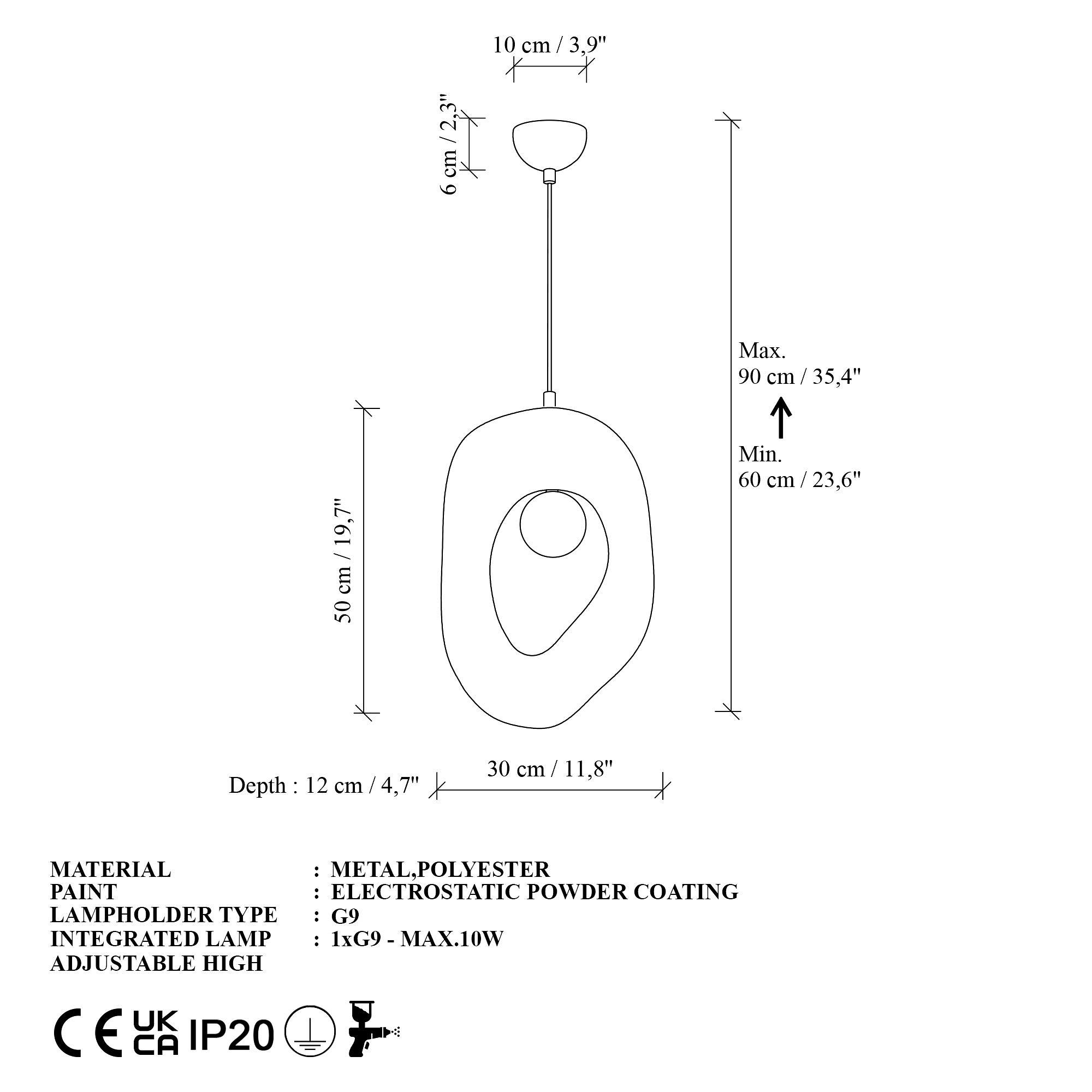 Zoga-Nua Pendant Light White 7