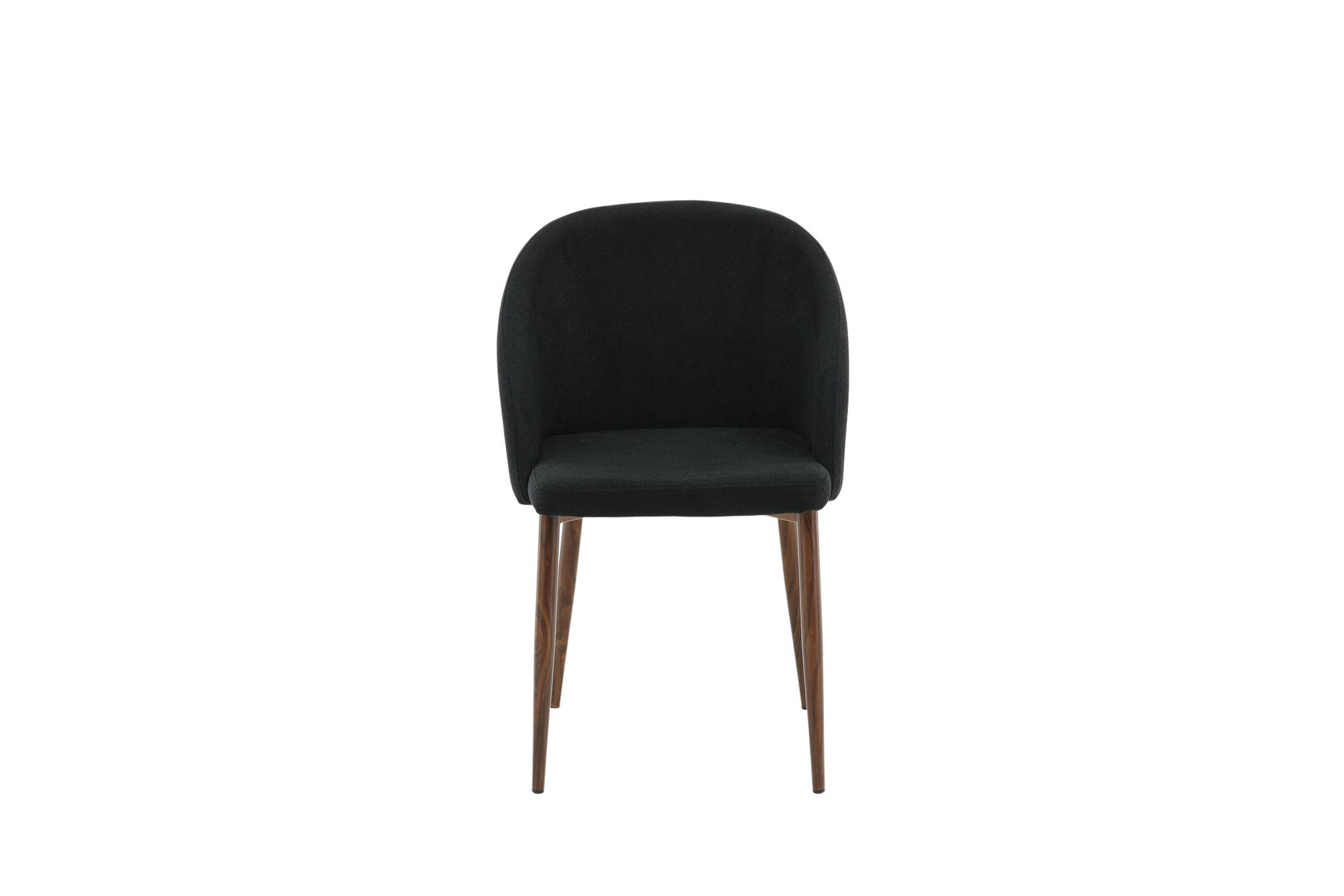 2x Arch Esszimmerstuhl-Set Walnuss Schwarz 0