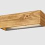1-Light LED Wall Lamp Pine Wood Decor 0