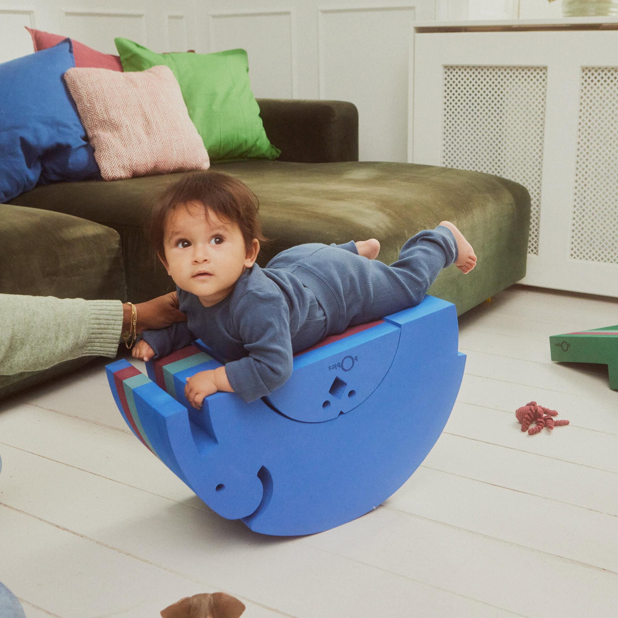 Elefant Großer Hocker Blau 3