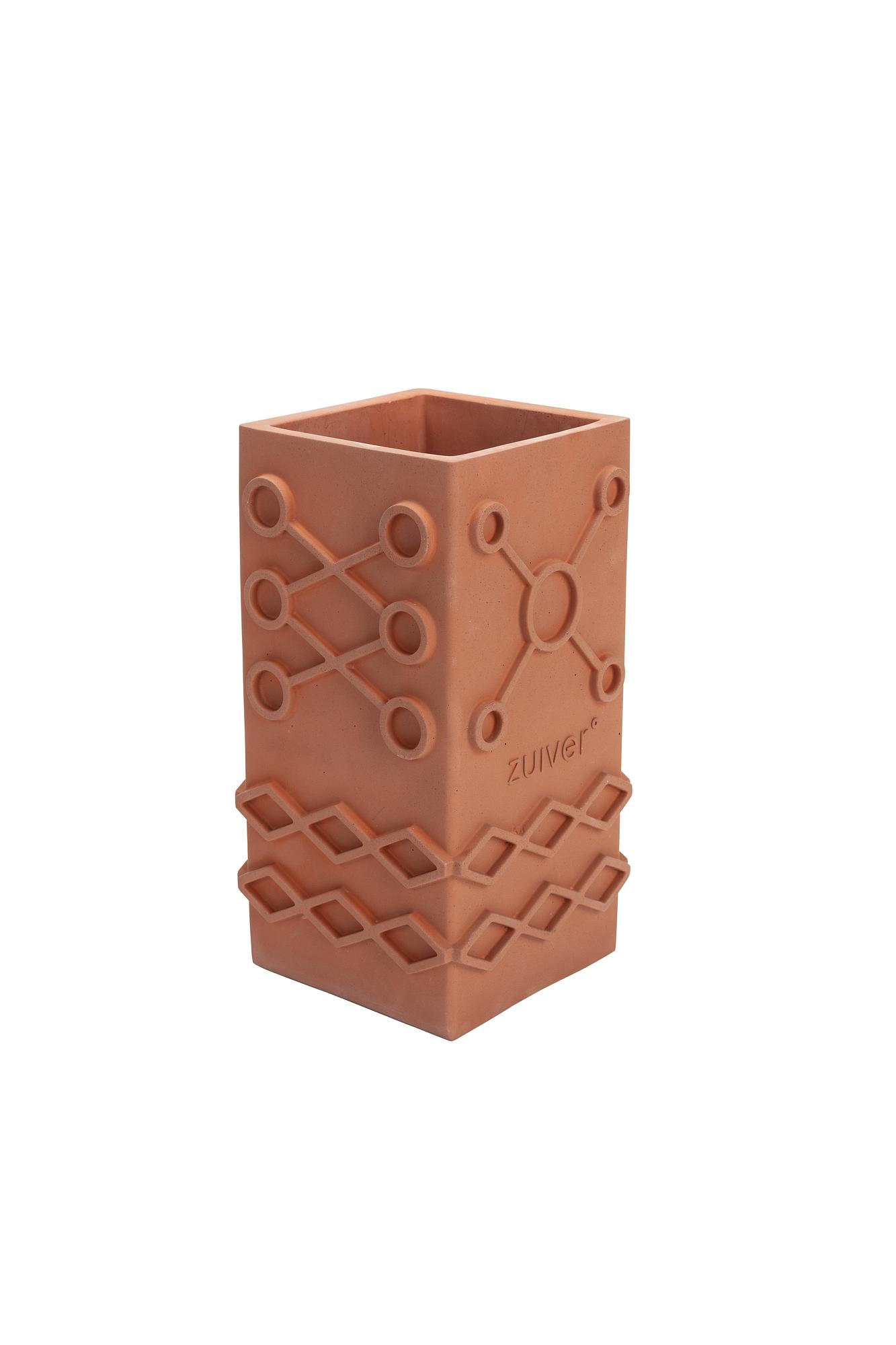 Graphic Vase Beton Braun 1