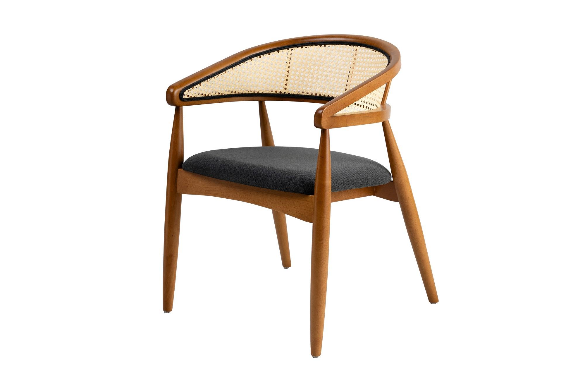 Lima Armlehnstuhl Holzfurnier Grau 0