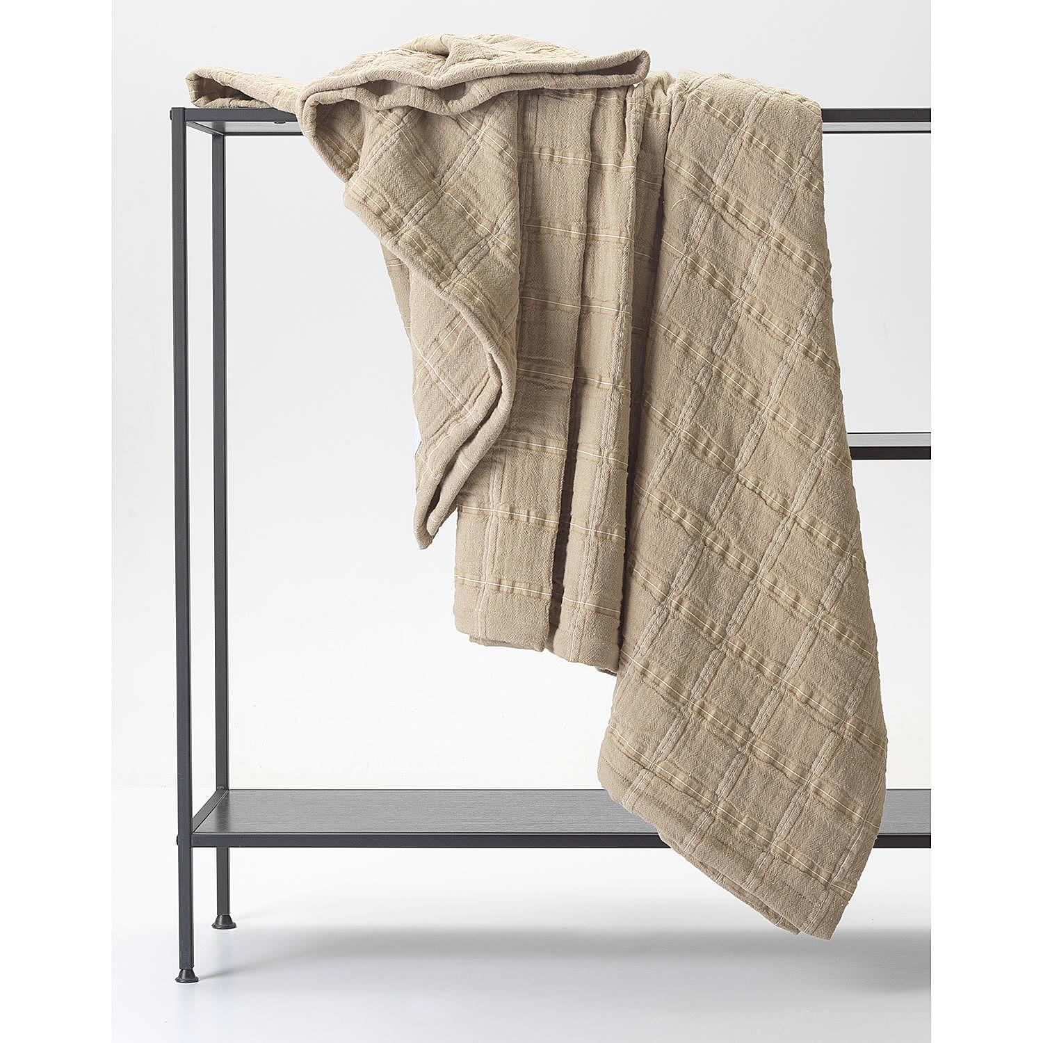 Delight Tagesdecke Baumwolle Sand 220x240cm 2