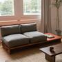 Sofa aus recyceltem Holz mit Ablage Mahagoni 0