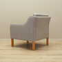 Vintage armchair beech wood textile grey 1970s 6