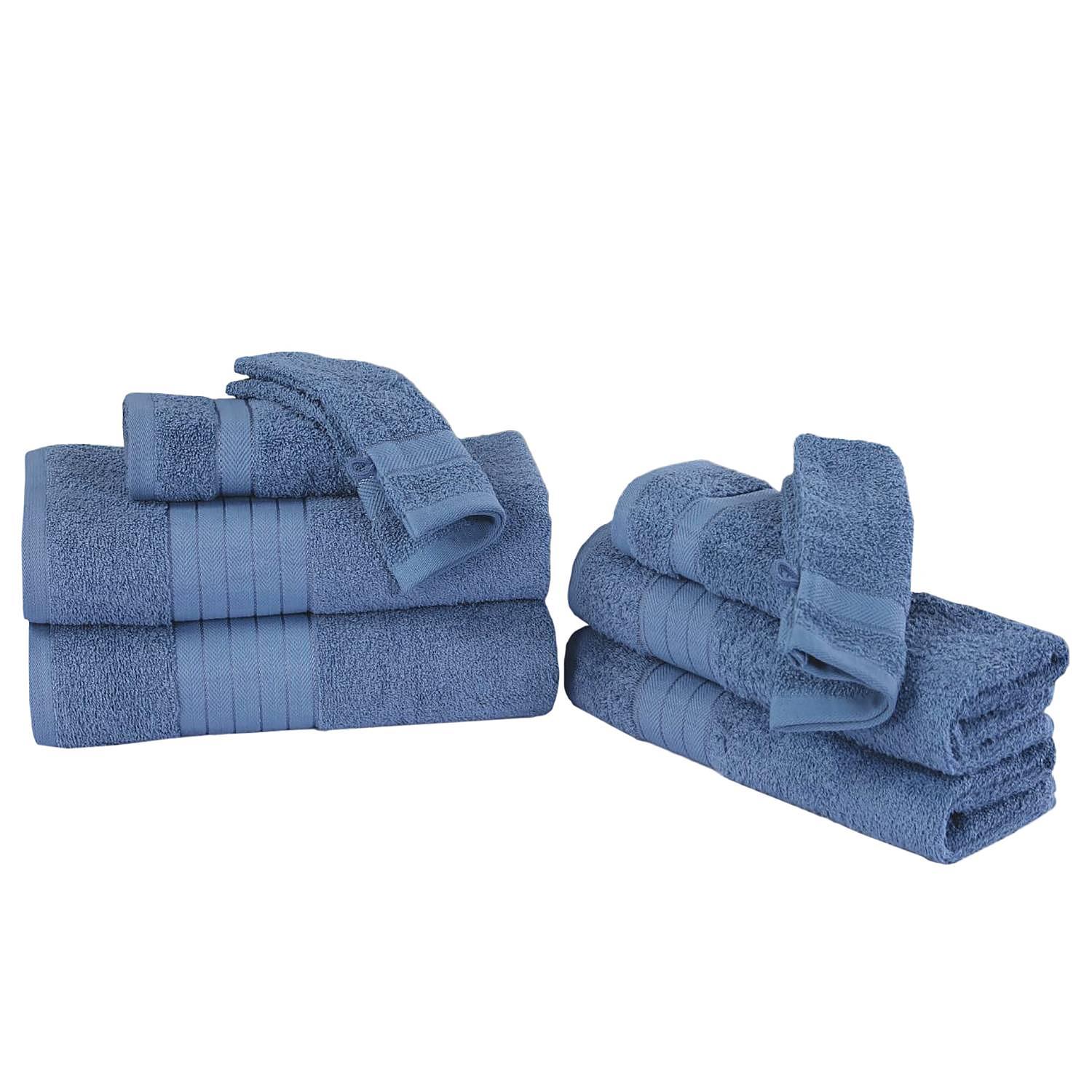 Handtuchset Brunswich 8-Teilig Baumwolle Blau 0