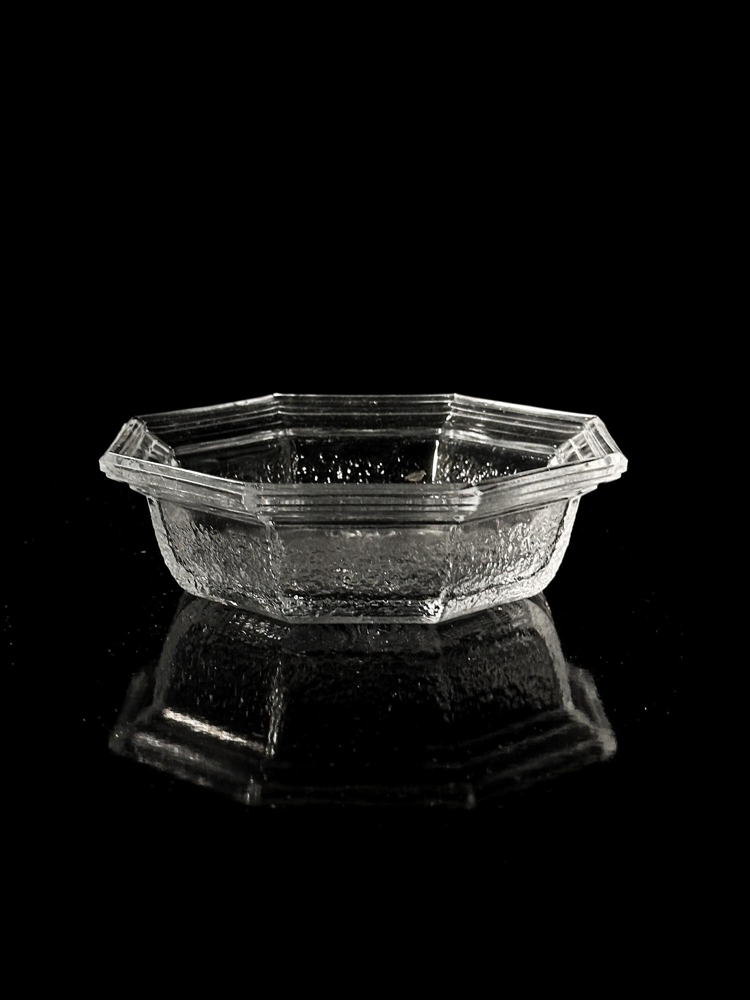 5x Vintage Art Deco Revival Bowl Lead Crystal 1960s 1