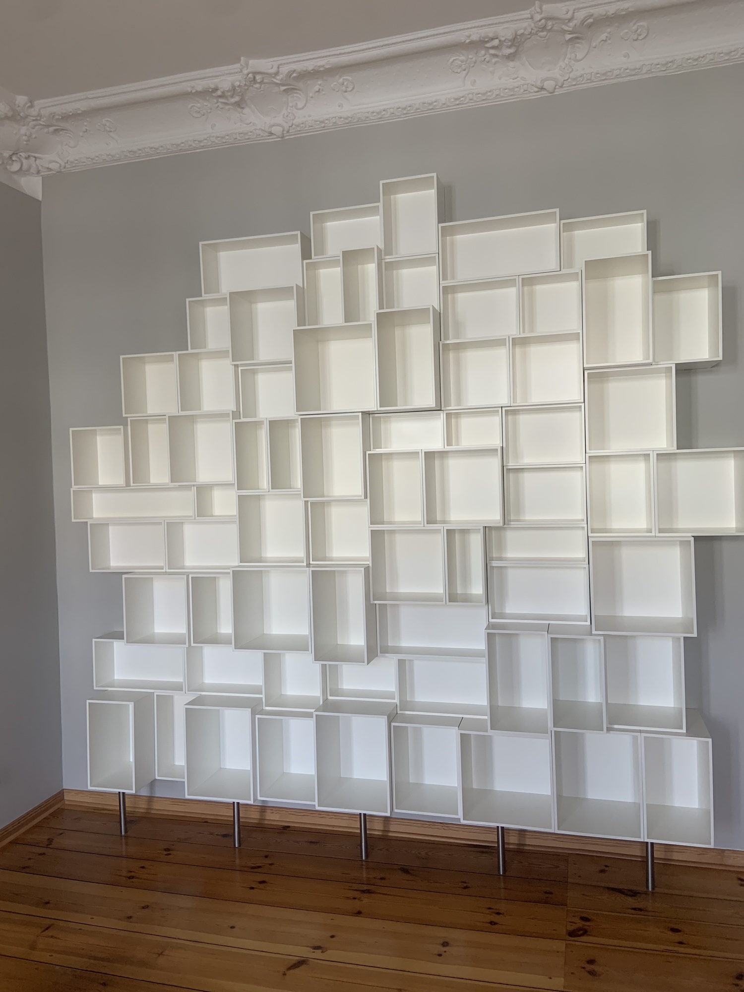 Modulares Regal Holz Weiß 2