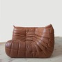 Togo Corner Sofa Pull-Up Leather Kentucky Brown 2