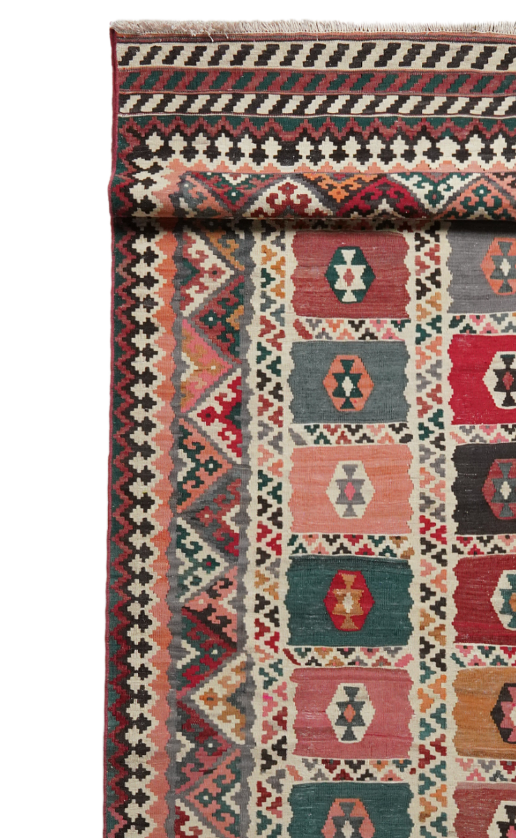 Kilim Gashgai Teppich Wolle Braun 1
