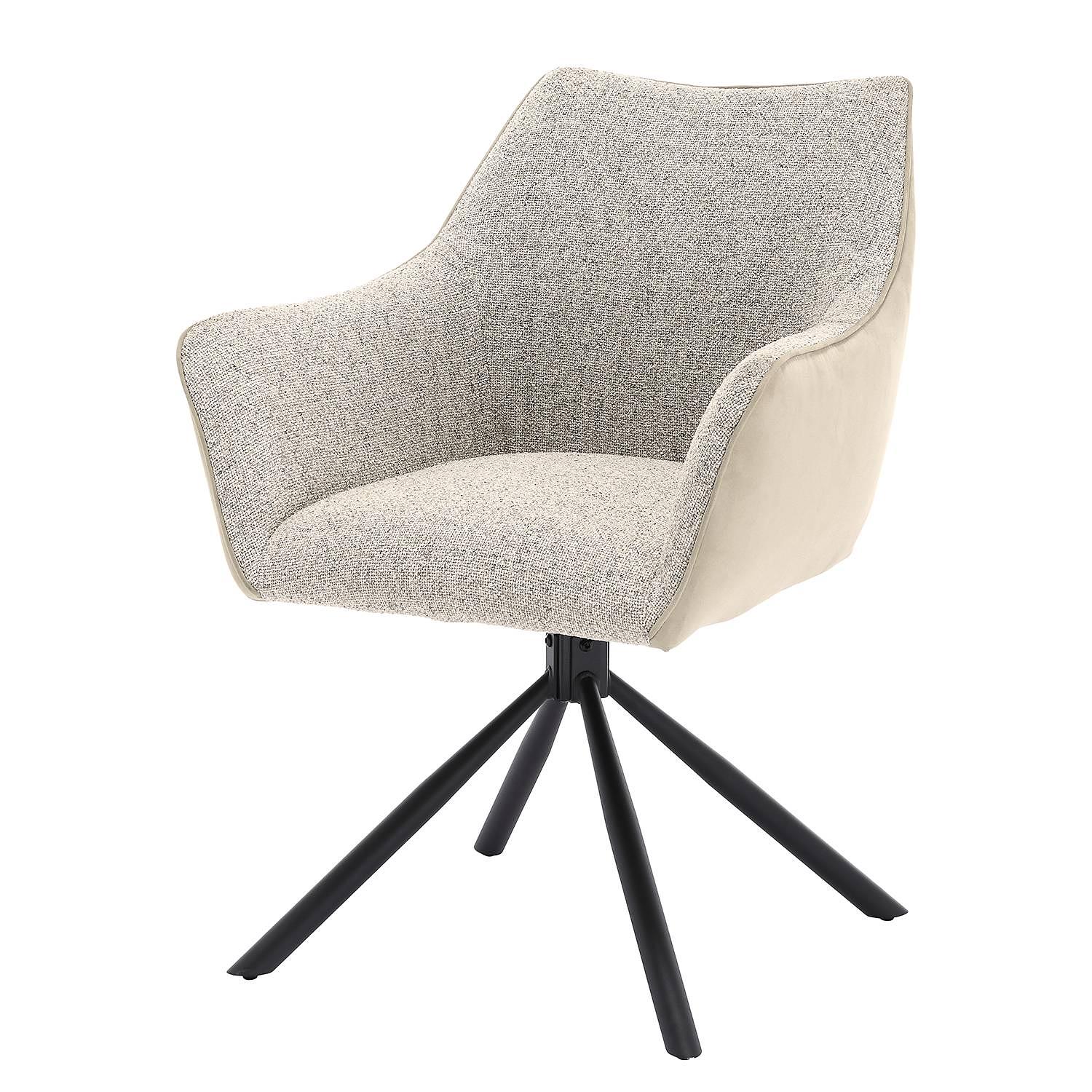 Solin Swiveling Armchair Microfiber Beige 0