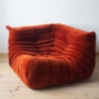 Togo Lounge Set 4 pz. Velluto a coste Arancione 2