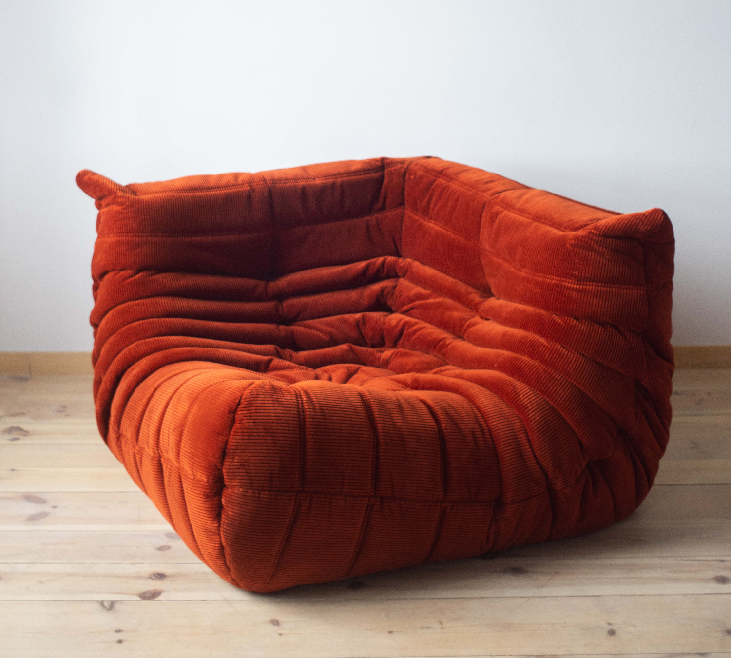 Togo Lounge Set 4 pz. Velluto a coste Arancione 2