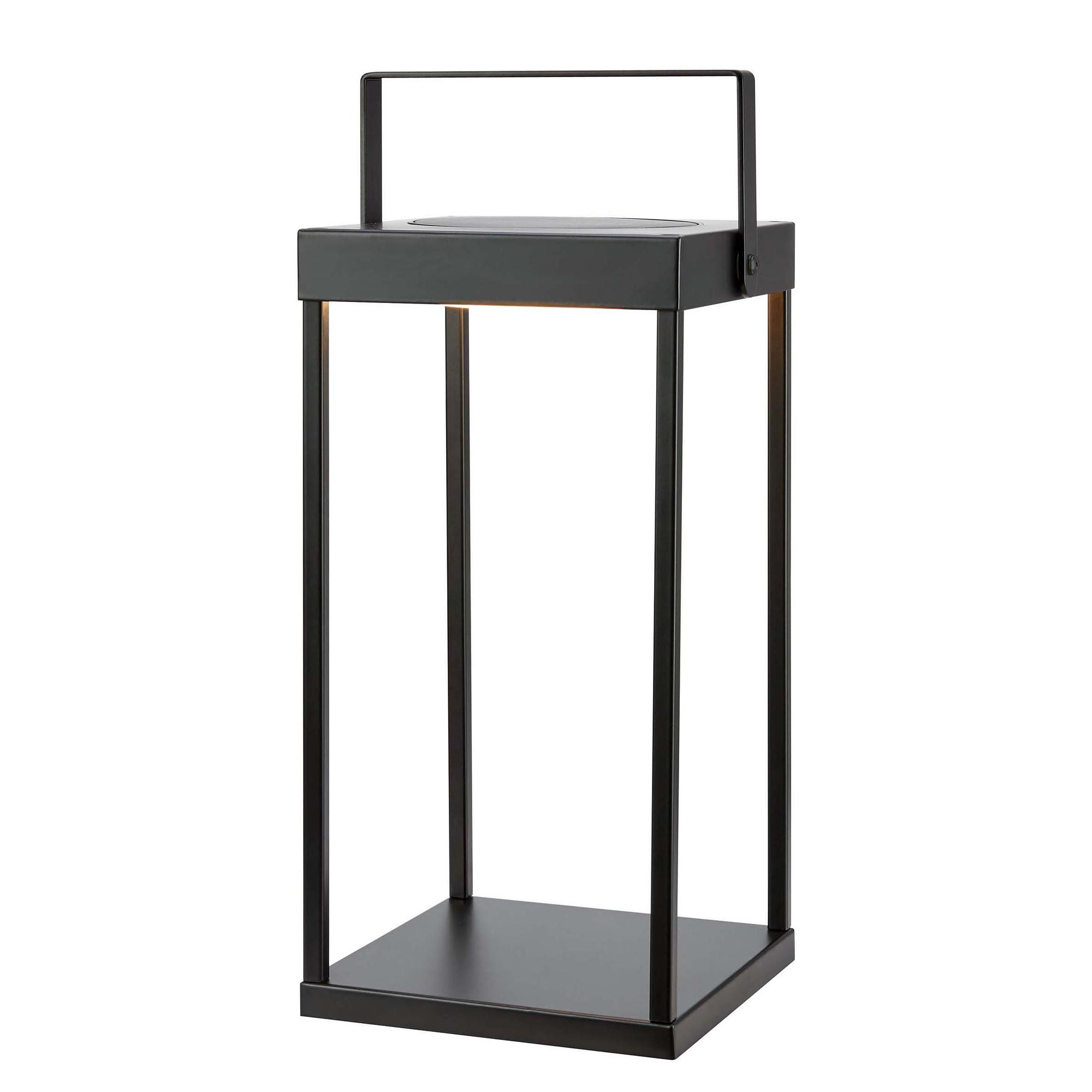 Pure LED-Solarlaterne Eisen 1-flammig Schwarz 0