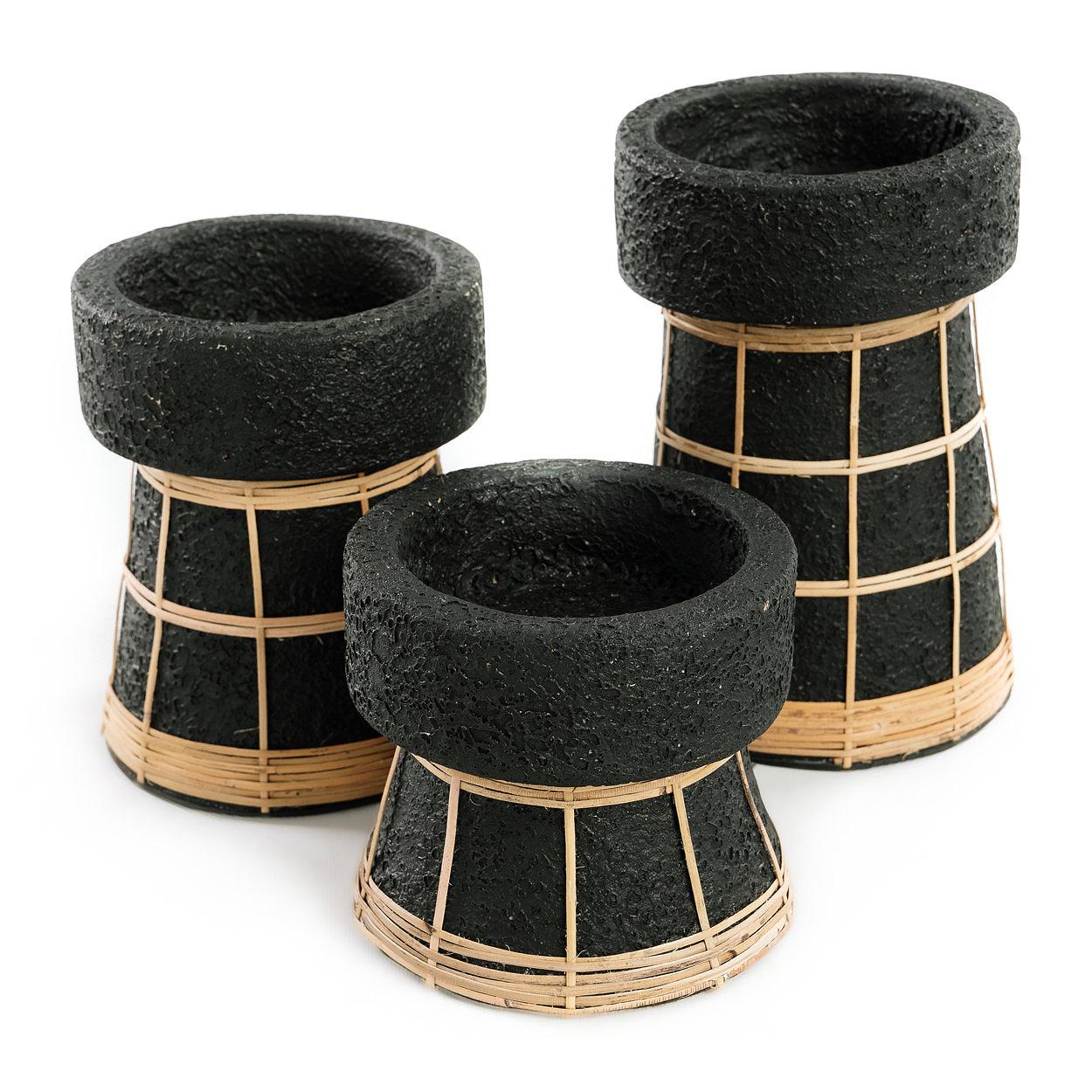 Serene Candle Holder Black 4